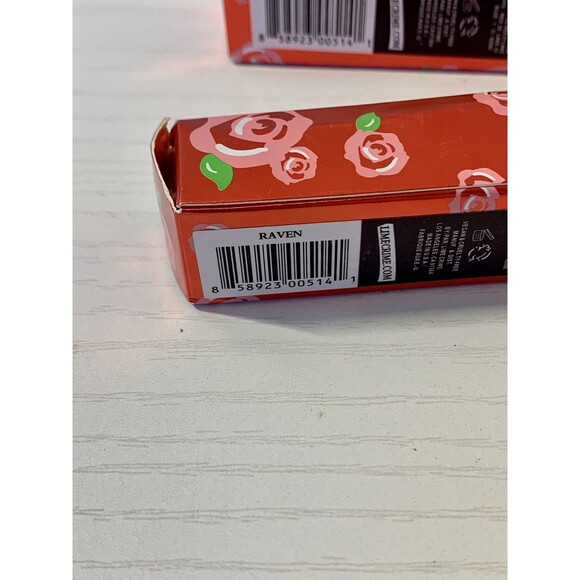 2X Lime Crime Velvetines Liquid Matte Lipstick RAVEN Dark Purple NEW Set Full SZ - Picture 4 of 5